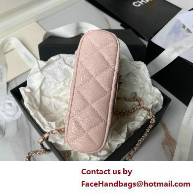 Chanel Grained Calfskin  &  Gold-Tone Metal Clutch with Chain Bag AP4000 Pink 2025